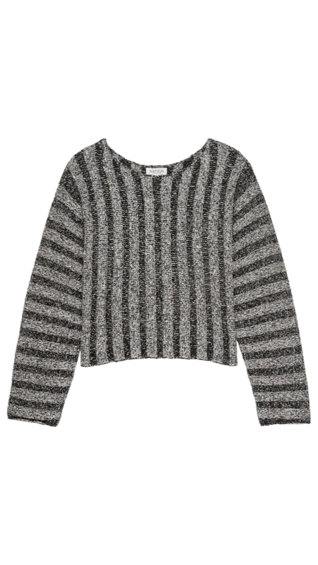 Nation LTD Ronan Marled Sweater in Black