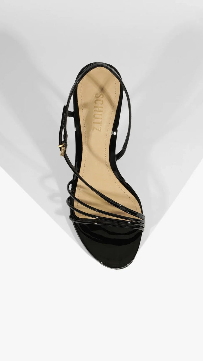 Schutz Inez Strappy Heel in Black