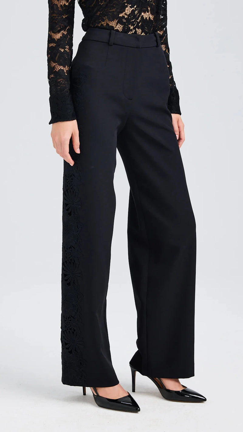 Generation Love Brenna Lace Combo Pant in Black