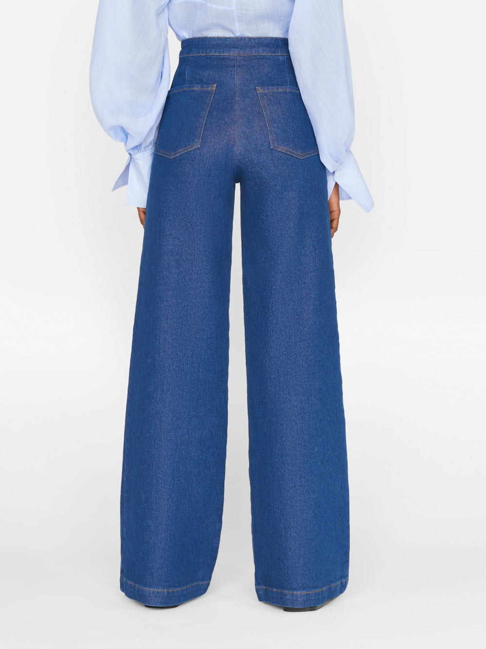 Zara Women's Light Wash High Rise Sailor Jeans Size L