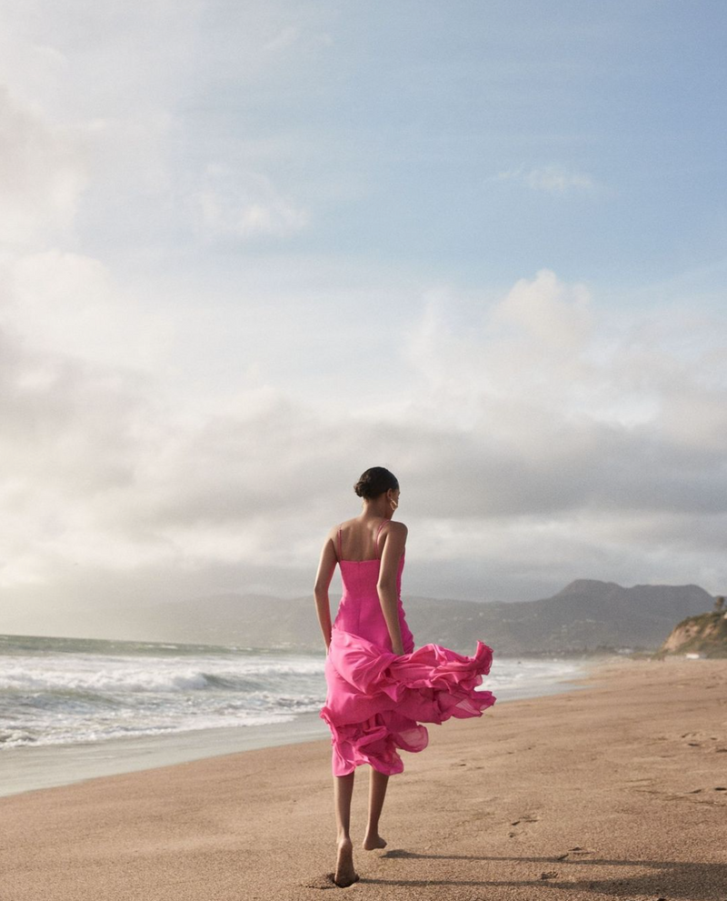 Amanda Uprichard Clemenza Dress in Hot Pink