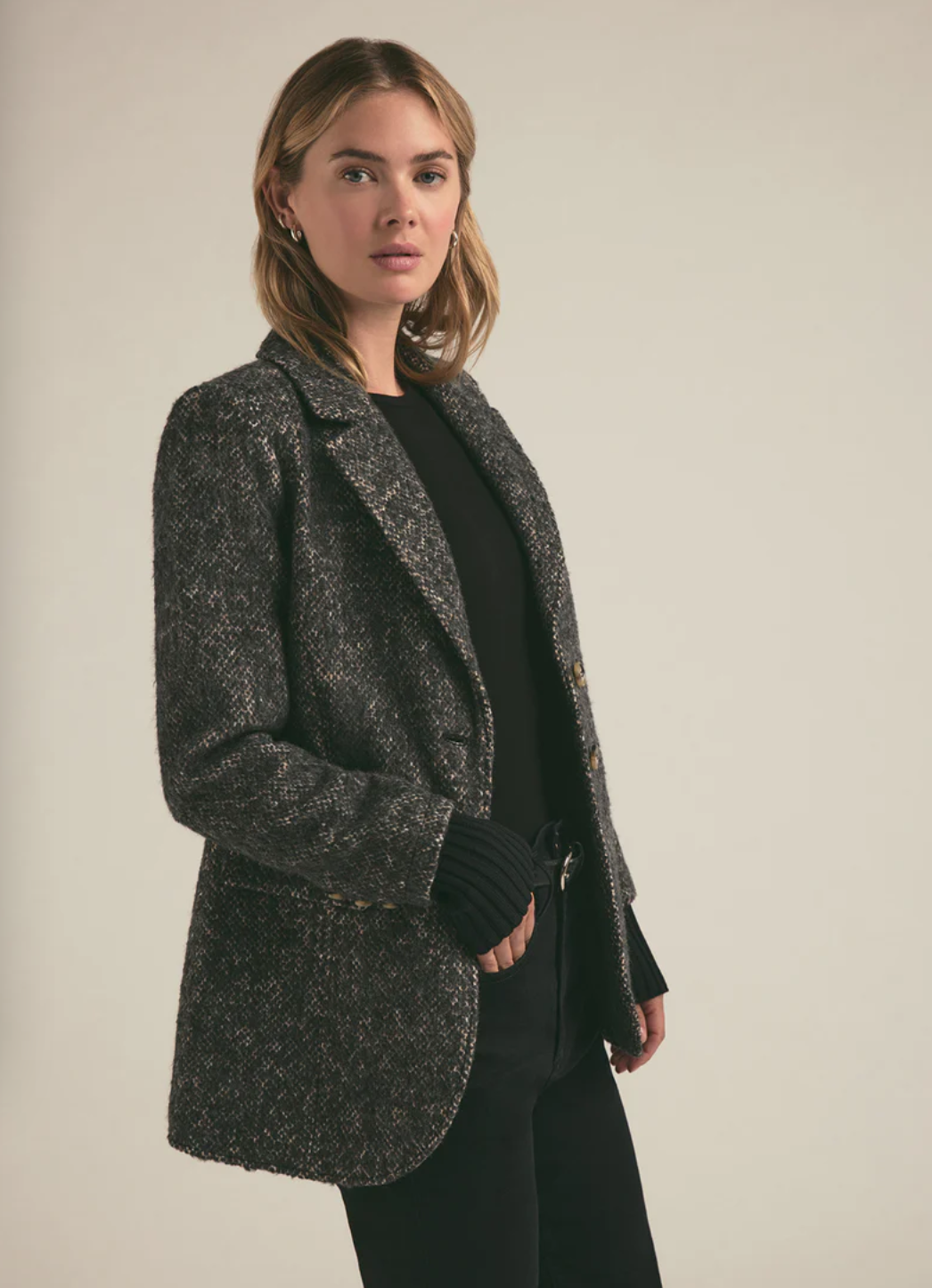 Favorite Daughter The City Blazer in Black Multi