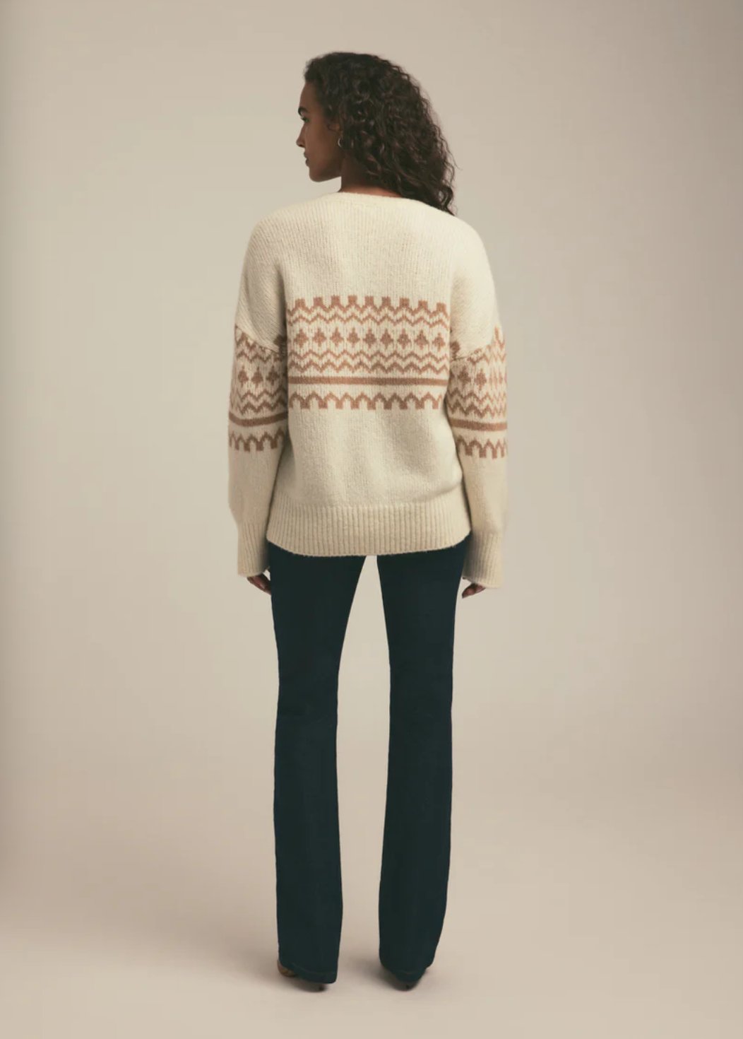 Favorite Daughter The Winter William Sweater in Ivory Fairisle