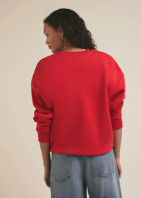 Favorite Daughter The Collegiate Logo Sweatshirt in Haute Rouge