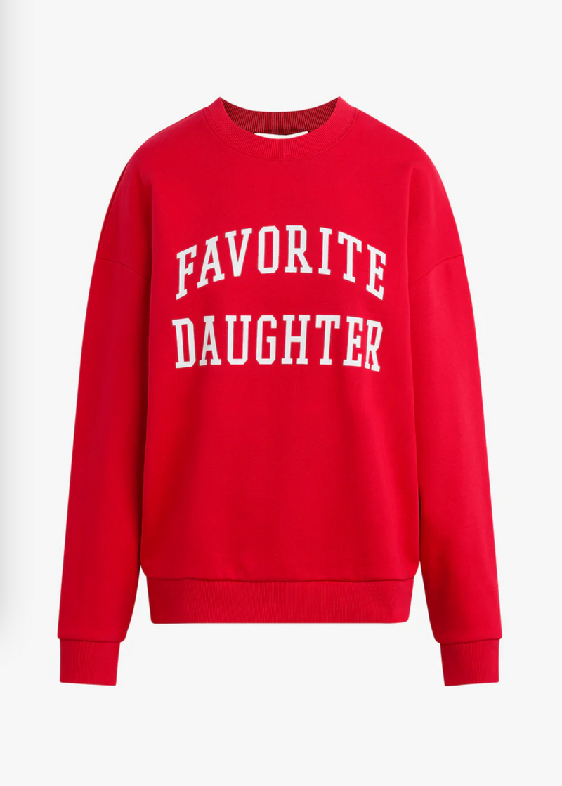 Favorite Daughter The Collegiate Logo Sweatshirt in Haute Rouge