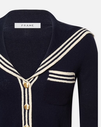 Frame Denim Sailor Cardigan in Navy Multi