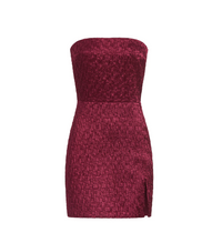 Amanda Uprichard Arely Strapless Mini Dress in Burgundy