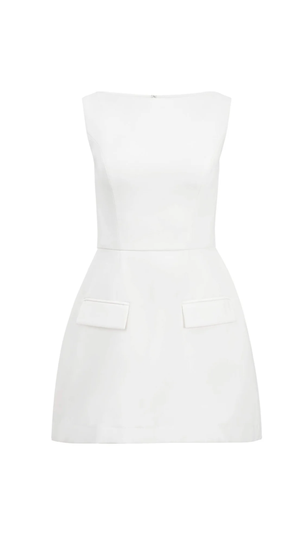 Amanda Uprichard Banco Mini Dress in Ivory