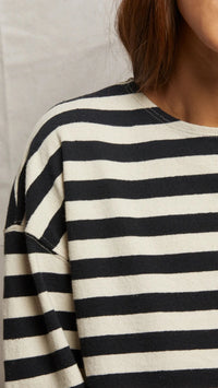 Perfect White Tee Taylor Recycled Cotton Long Sleeve in Stripe