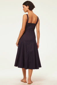 Misa Cherish Dress in Navy Linen