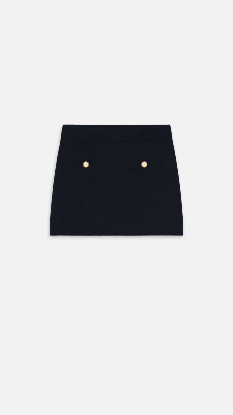 Frame Denim The Cruise Knit Skirt in Dark Navy