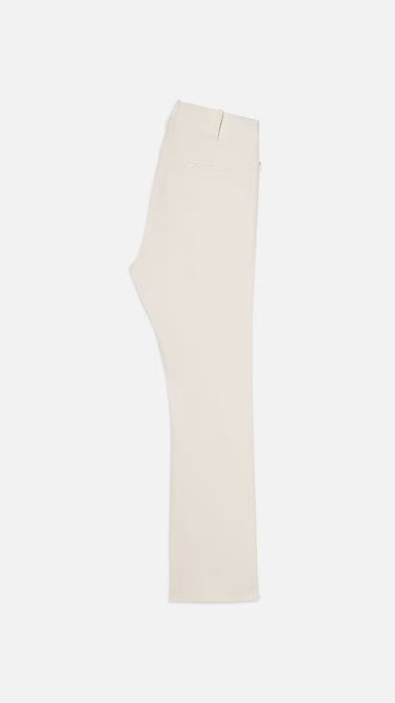 Frame Denim Cropped Kick Flare Trouser in Alabaster