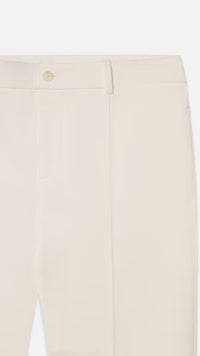 Frame Denim Cropped Kick Flare Trouser in Alabaster