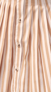 Saylor Wilda Shirting Mini Dress in Tan/White Stripe