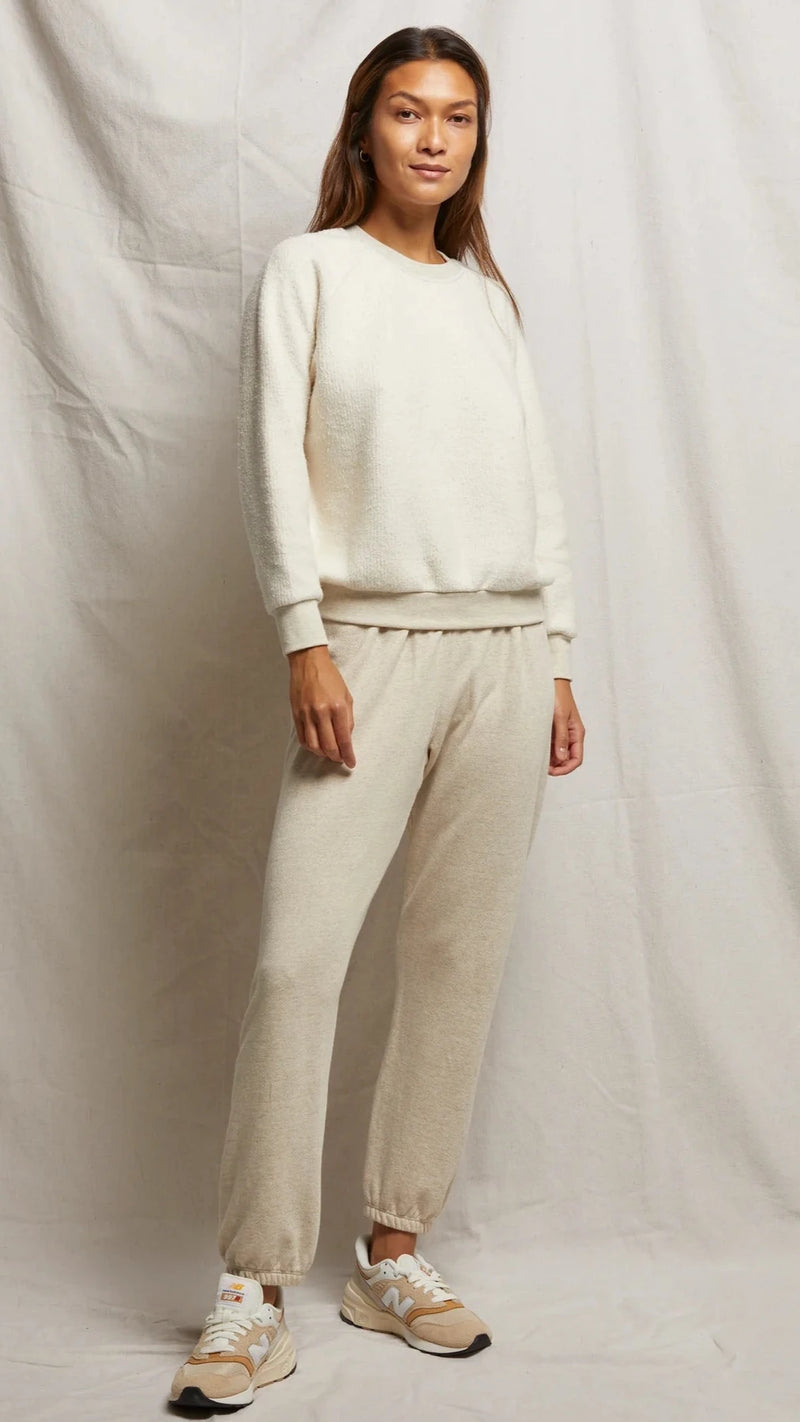 Perfect White Tee Johnny French Terry Sweatpants in Oatmeal