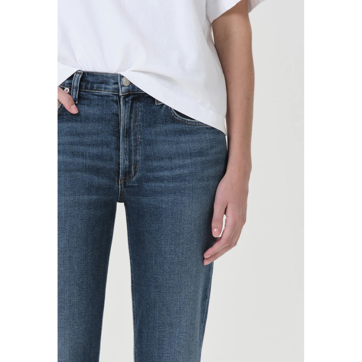 AGOLDE Denim Kye Straight Crop with Stretch in Control