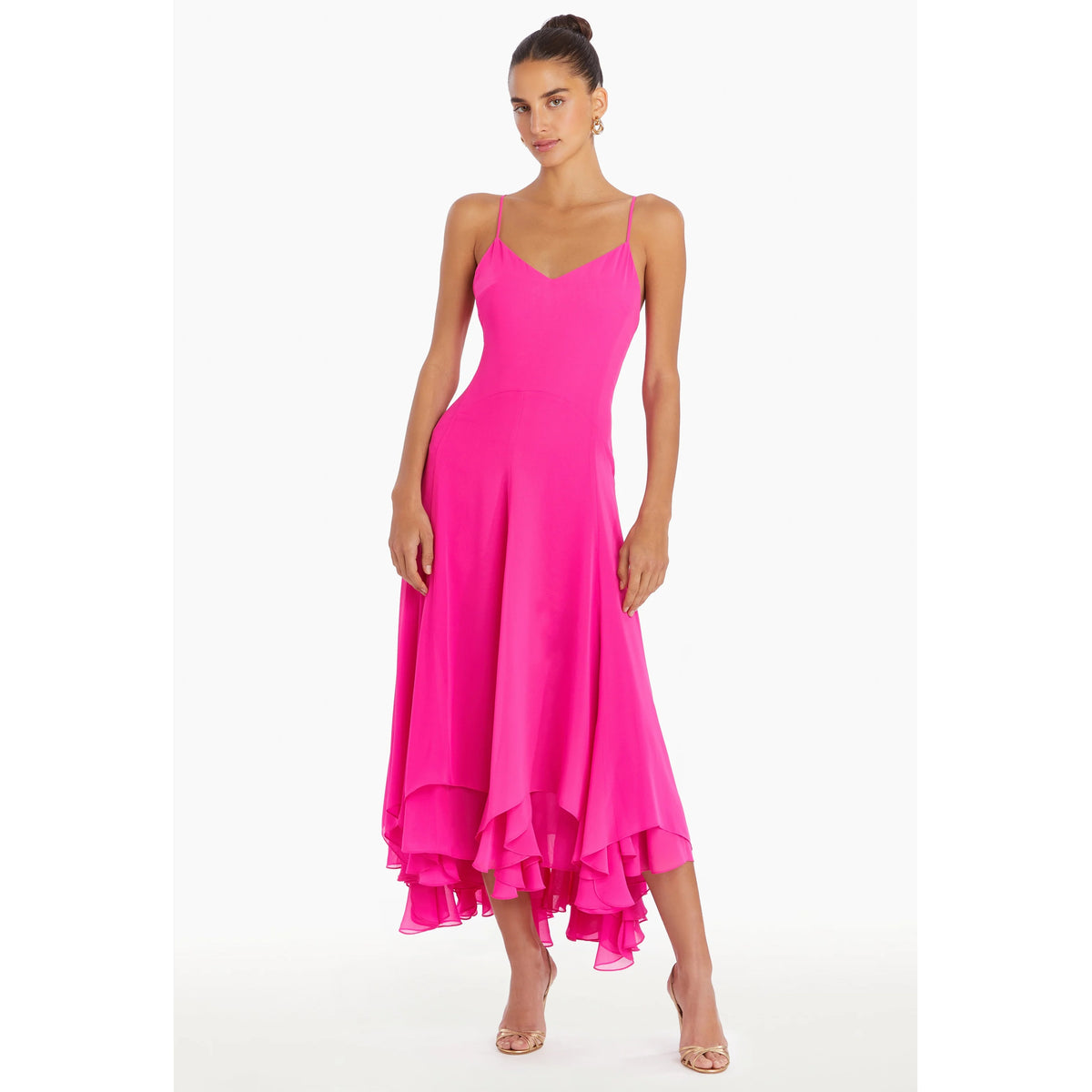 Amanda Uprichard Clemenza Dress in Hot Pink