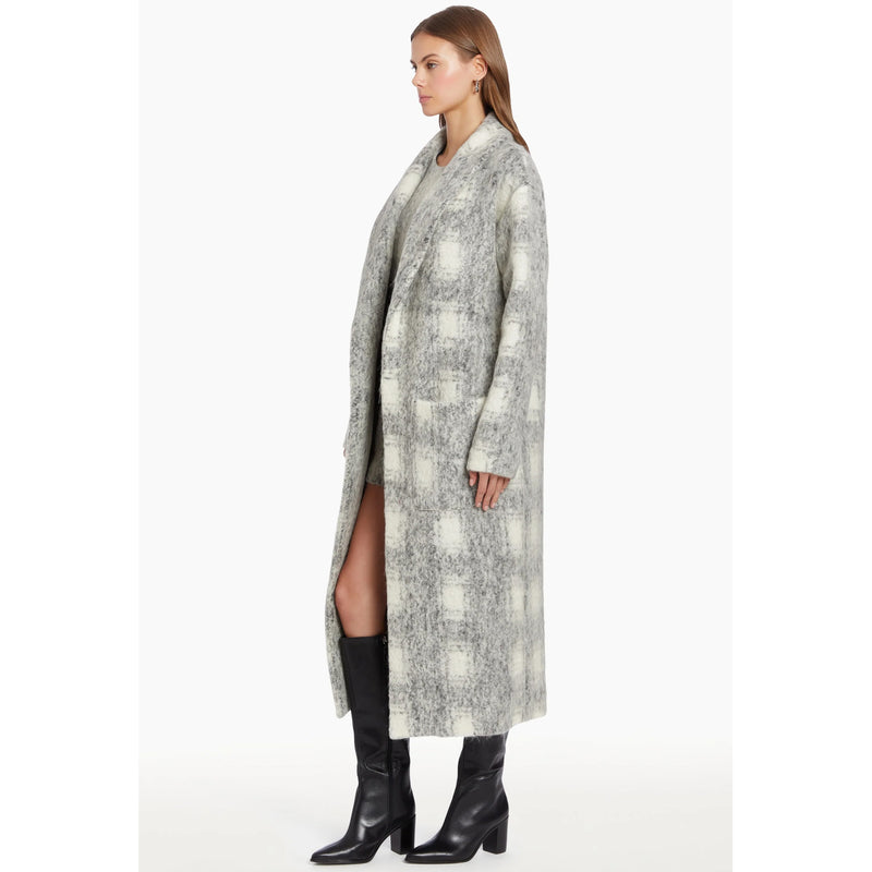 Amanda Uprichard Terrance Wool Plaid Coat in Manderlay Wool