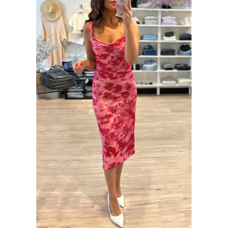 Amanda Uprichard Rebecca Midi Dress in Roya