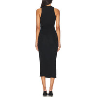 Amanda Uprichard Kahlo Cowl Midi Dress in Black