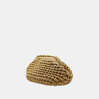 Noam Hazan Amber Crochet Metallic Bag in Gold