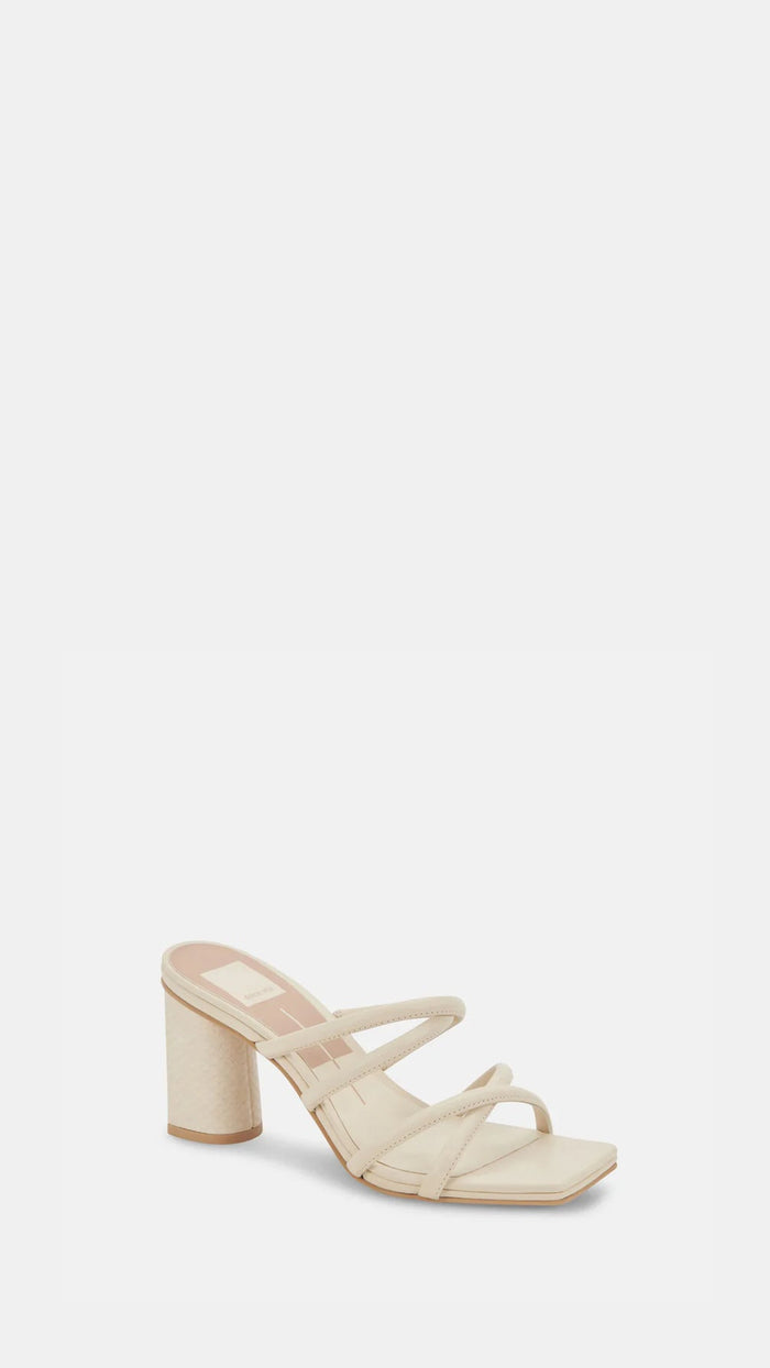 Dolce Vita Patsi Criss-Cross Heeled Sandal in Ivory