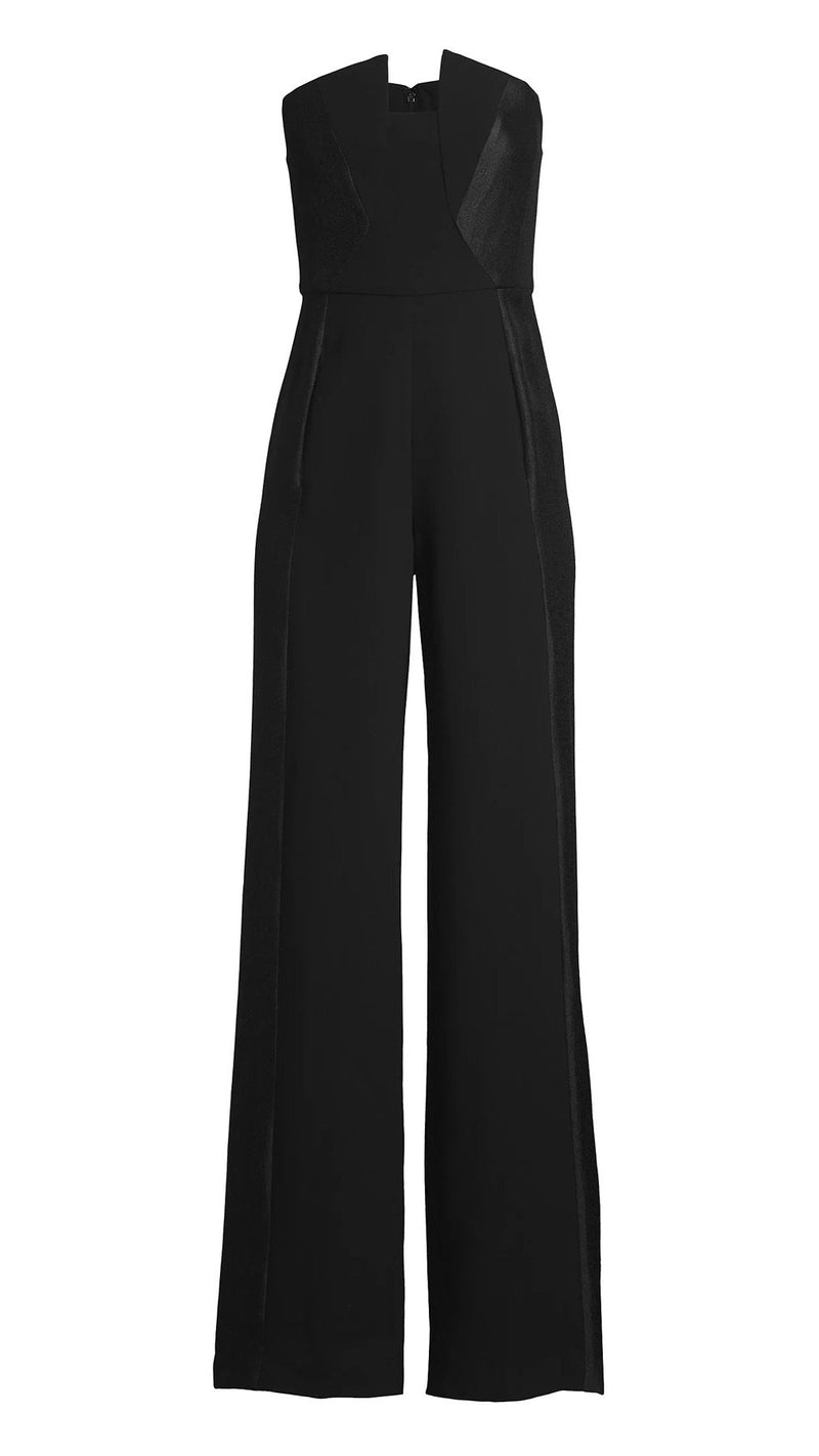 Black Halo Lena Strapless Jumpsuit in Black