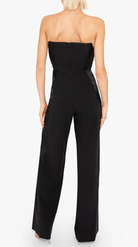 Black Halo Lena Strapless Jumpsuit in Black