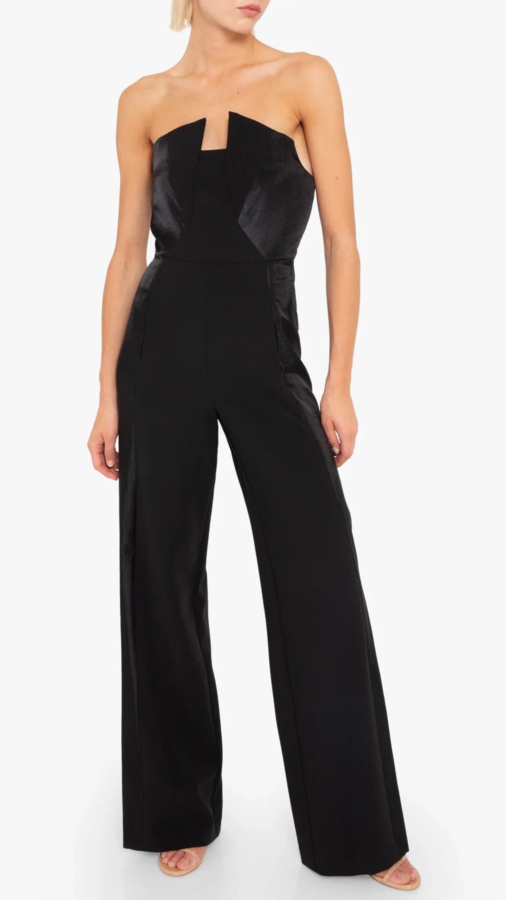 Black Halo Lena Strapless Jumpsuit in Black