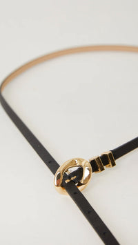 B-Low The Belt Lyra Leather Belt in Black/Gold