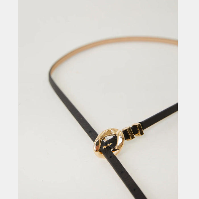 B-Low The Belt Lyra Leather Belt in Black/Gold