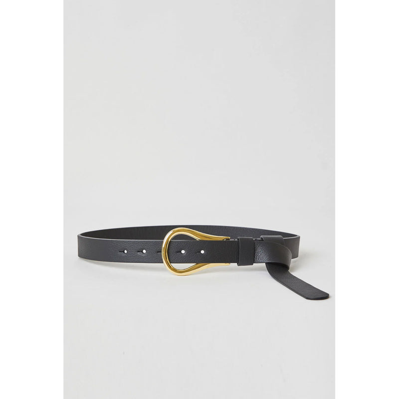 B-Low The Belt Ryder Wrap Leather Belt in Black/Gold