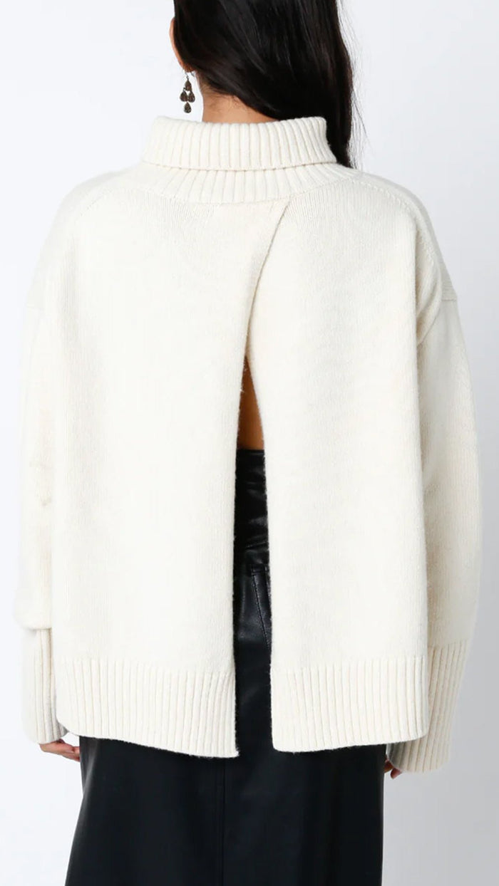 Mckenna Turtle Neck Sweater in Ivory