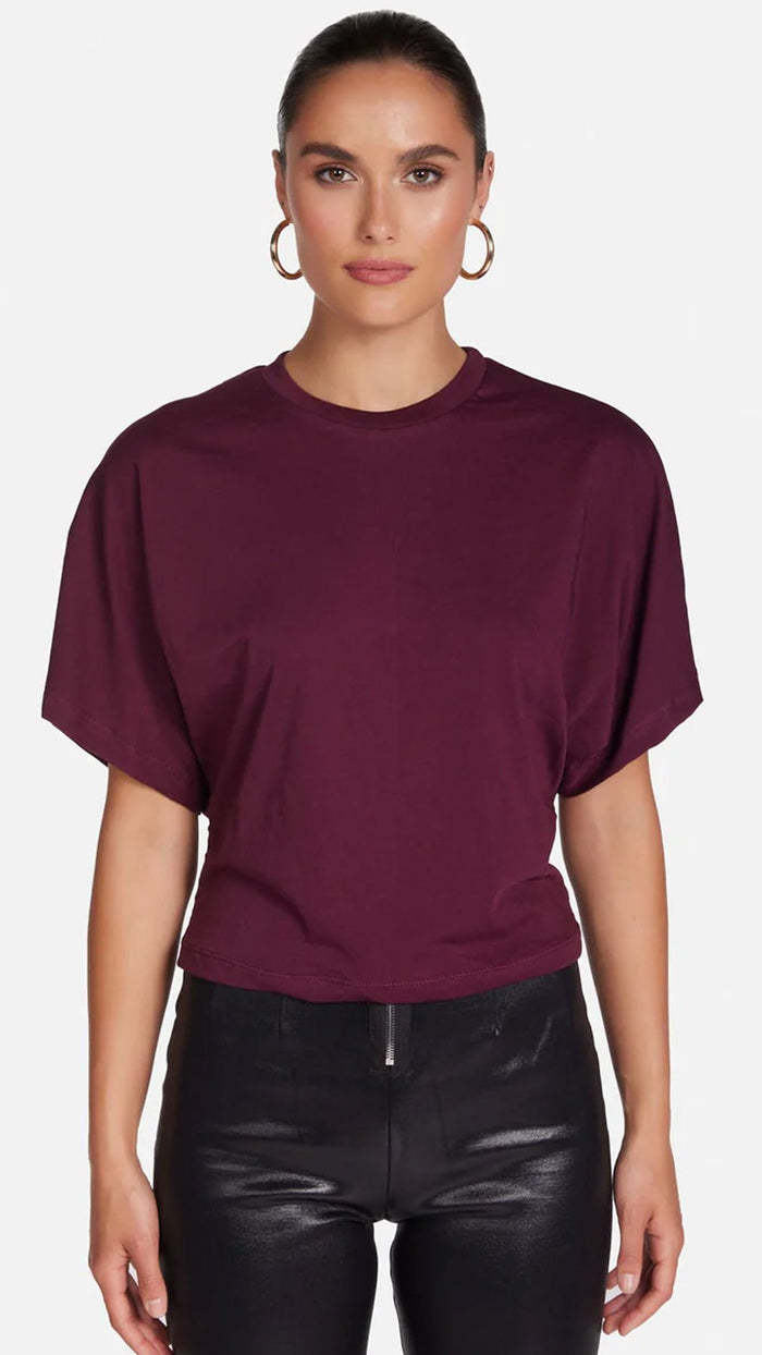 Michael Lauren Forester Kimono Sleeve Tee in Burgundy