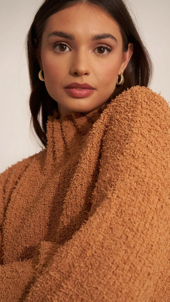 Callahan Knitwear Leandra Turtle Neck Sweater in Honey