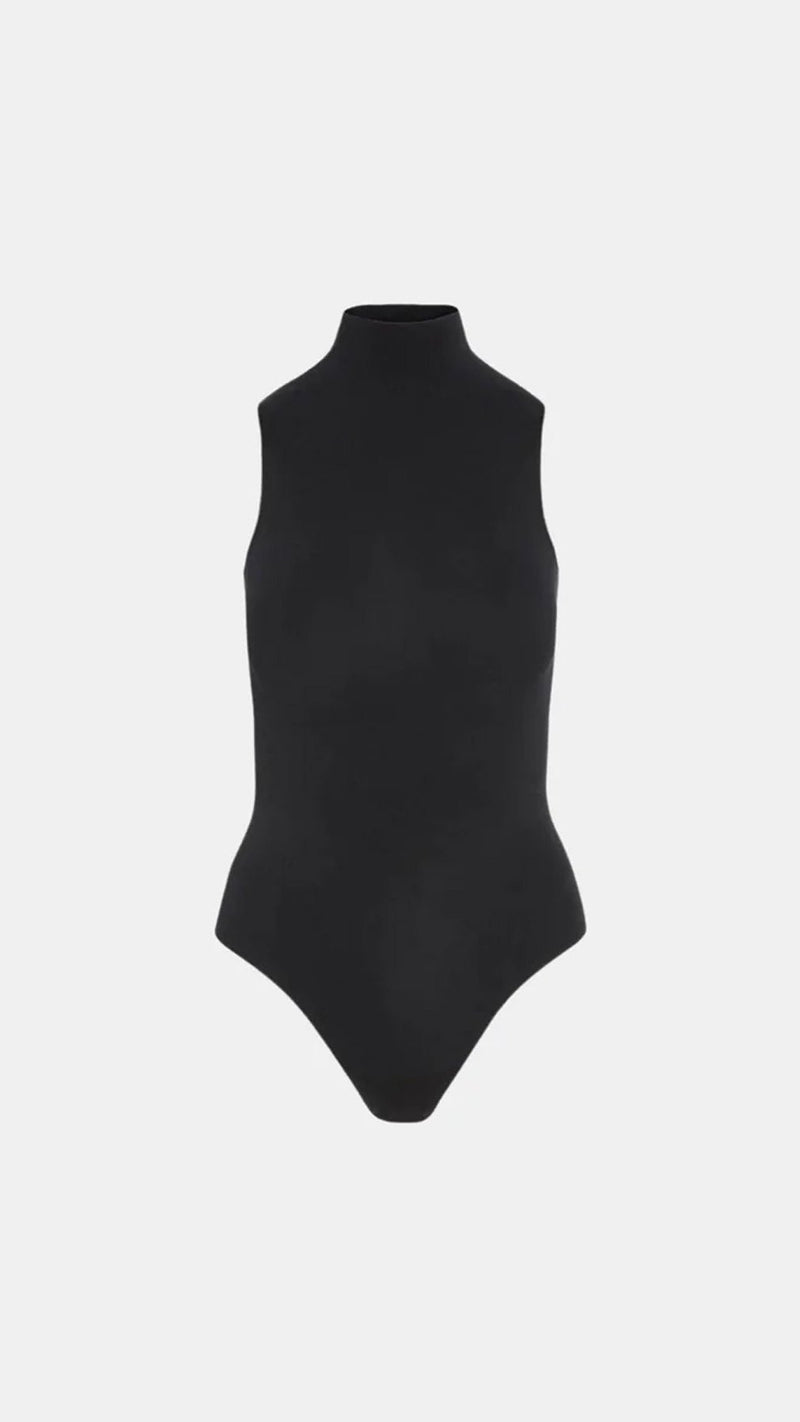 Commando Ballet Sleeveless Mock Neck Bodysuit in Black