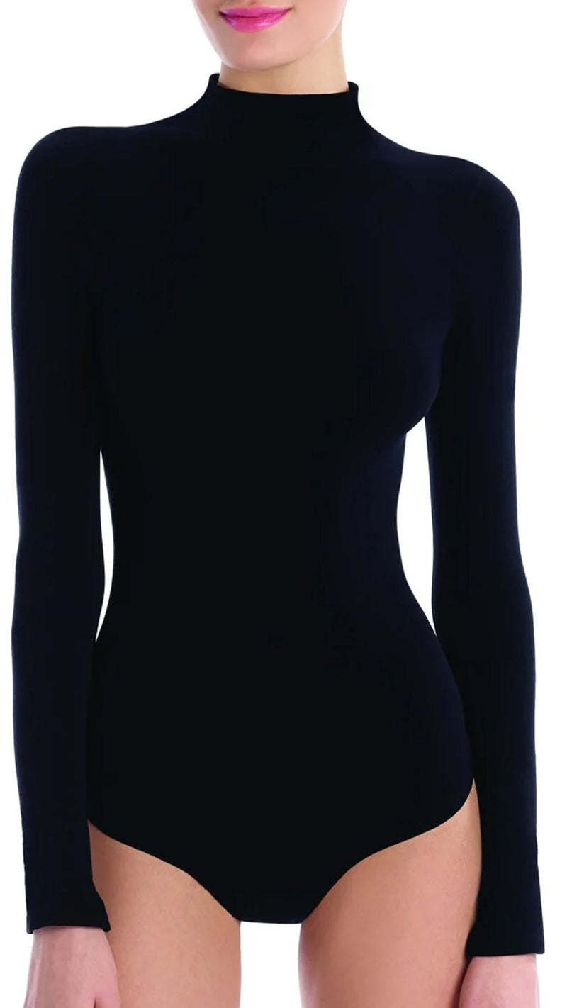 Commando Ballet Mock Neck Long Sleeve Bodysuit in Black