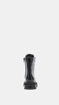 Dolce Vita Rainer Combat Boot in Midnight Crinkle Patent