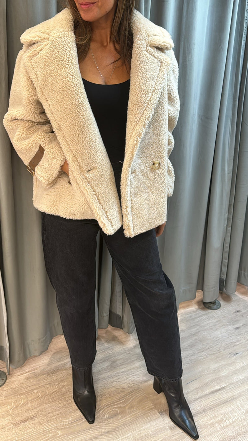 Elliatt Rayna Teddy Coat in Beige