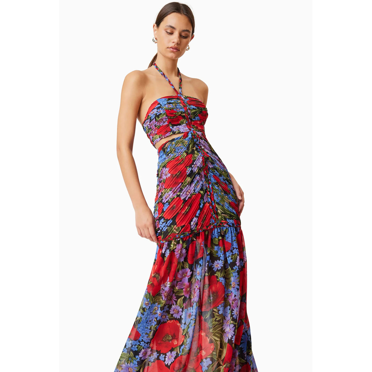 Elliatt Thea Floral Maxi Dress in Red