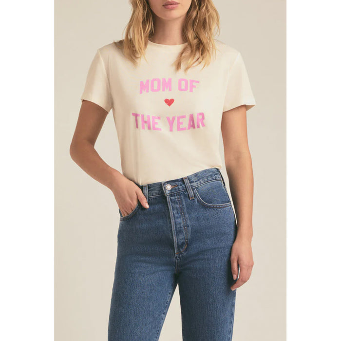 Favorite Daughter The Mom Of The Year Tee in Gardenia