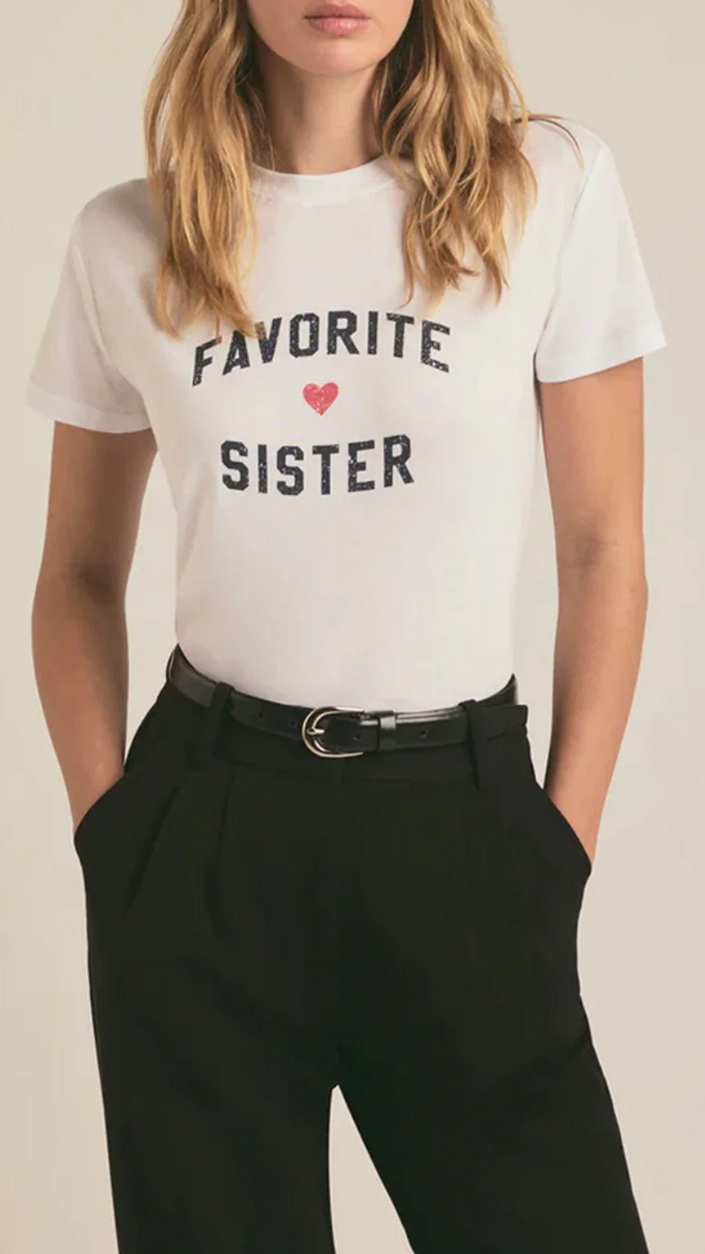 Favorite Daughter The Favorite Sister Tee in White