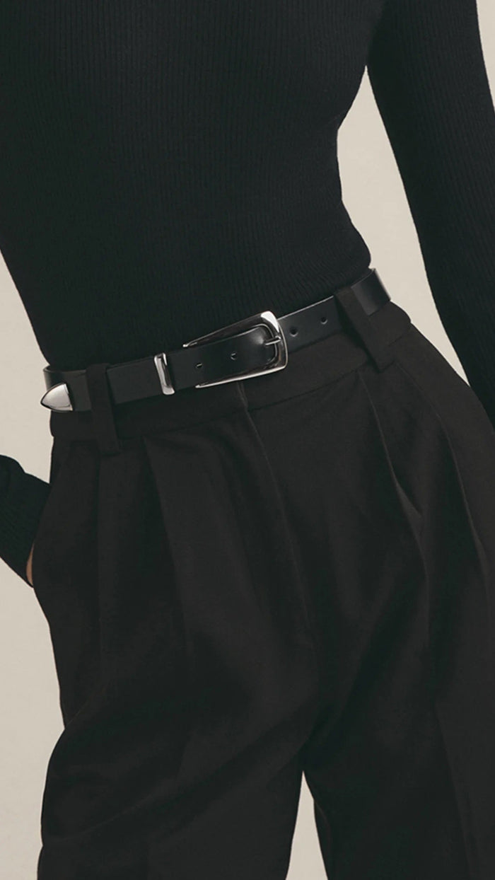 Favorite Daughter The Statement Belt in Black/Silver