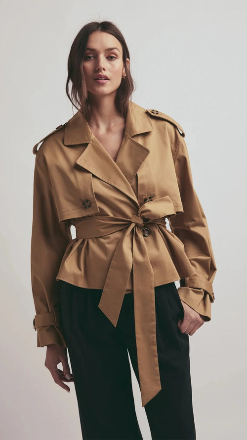 Favorite Daughter The Cropped Charles Trench in Sand