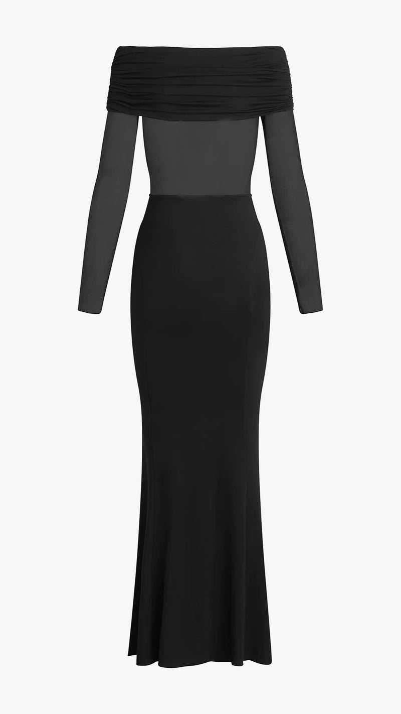 Favorite Daughter New Era Off the Shoulder Dress in Black