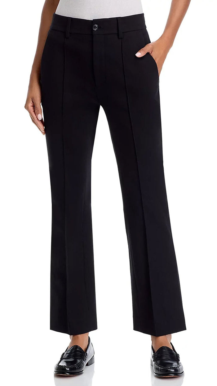 Frame Denim Crop Kick Flare Trouser in Black