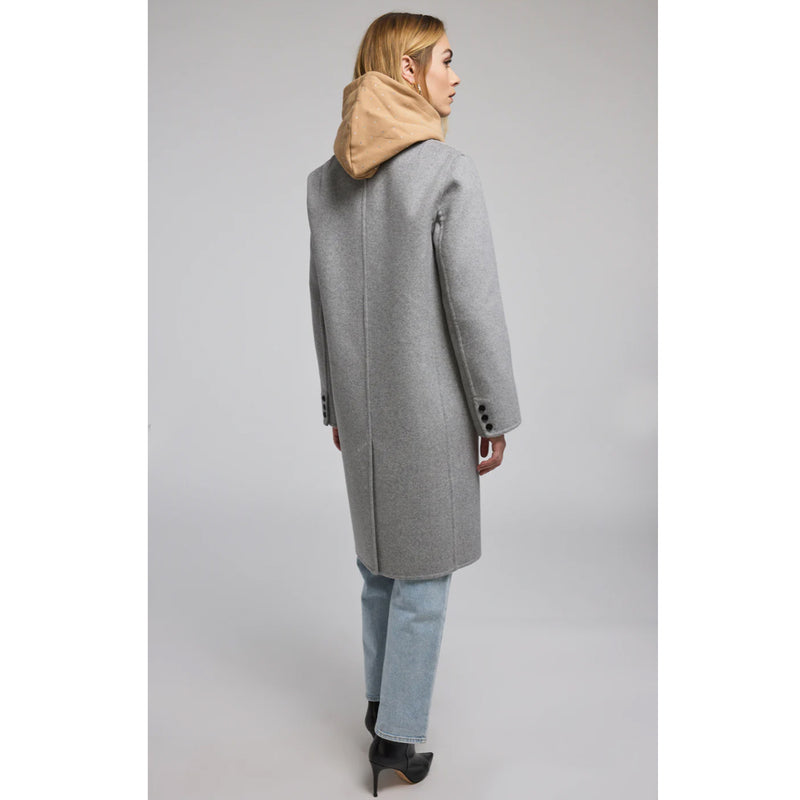 Generation Love Vance Wool Coat in Grey Melange