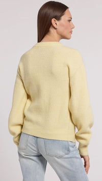 Generation Love Savera Crystal Cardigan Sweater in Pale Yellow