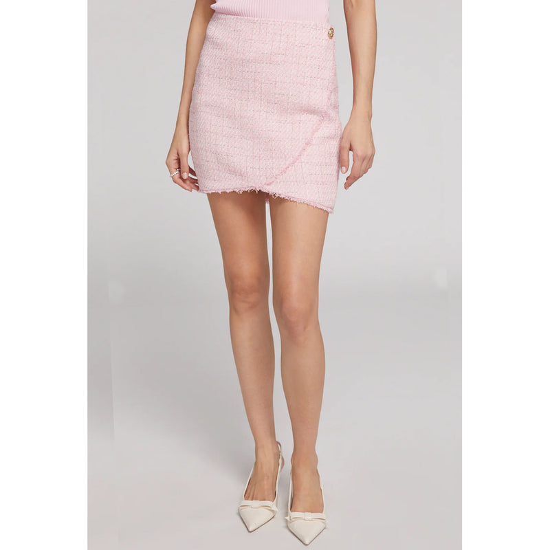 Generation Love Sanni Tweed Mini Skirt in Light Pink