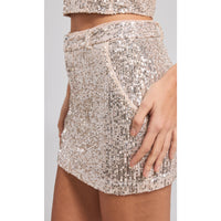 Generation Love Daphne Sequin Mini Skirt in Silver